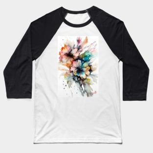 Watercolor and Ink florals1 Baseball T-Shirt